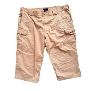 5.11 Tactical Series Mens Khacki Bermuda Shorts Long 40 Inseam 18